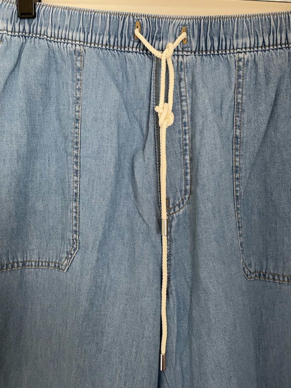 100% Cotton Denim Wide-Leg Pants - Picture 5 of 7